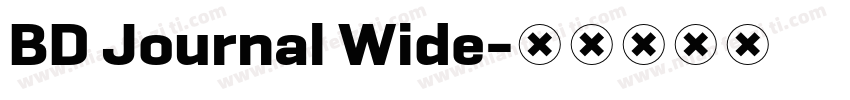 BD Journal Wide字体转换